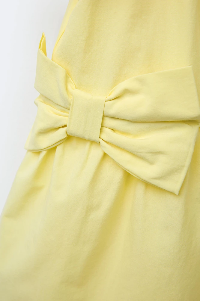 ROBE EN POPELINE À NŒUDS