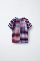 STRIPED TERRYCLOTH T-SHIRT