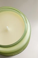 (240 G) BERGAMOT & ROSE, LEATHER SCENTED CANDLE