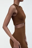 ROBE LONGUE À TEXTURE ET DÉTAIL AJOURÉ