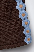 SHORT EN MAILLE À MARGUERITES