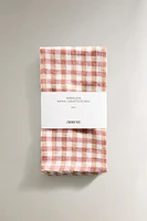 LOT SERVIETTES DE TABLE VICHY COMBINÉS (LOT DE 2)
