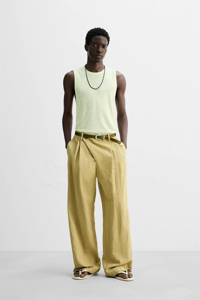 T-SHIRT DÉBARDEUR VISCOSE ET LIN