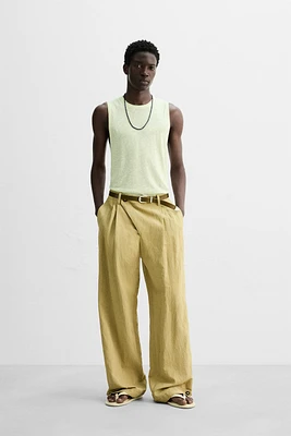 T-SHIRT DÉBARDEUR VISCOSE ET LIN