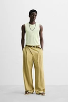 T-SHIRT DÉBARDEUR VISCOSE ET LIN