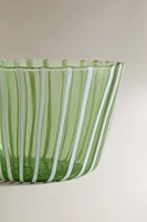 STRIPED BOROSILICATE GLASS BOWL
