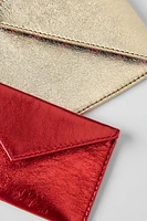 PORTEFEUILLE DOUBLE EFFET MÉTALLISÉ CUIR KATE MOSS X ZARA