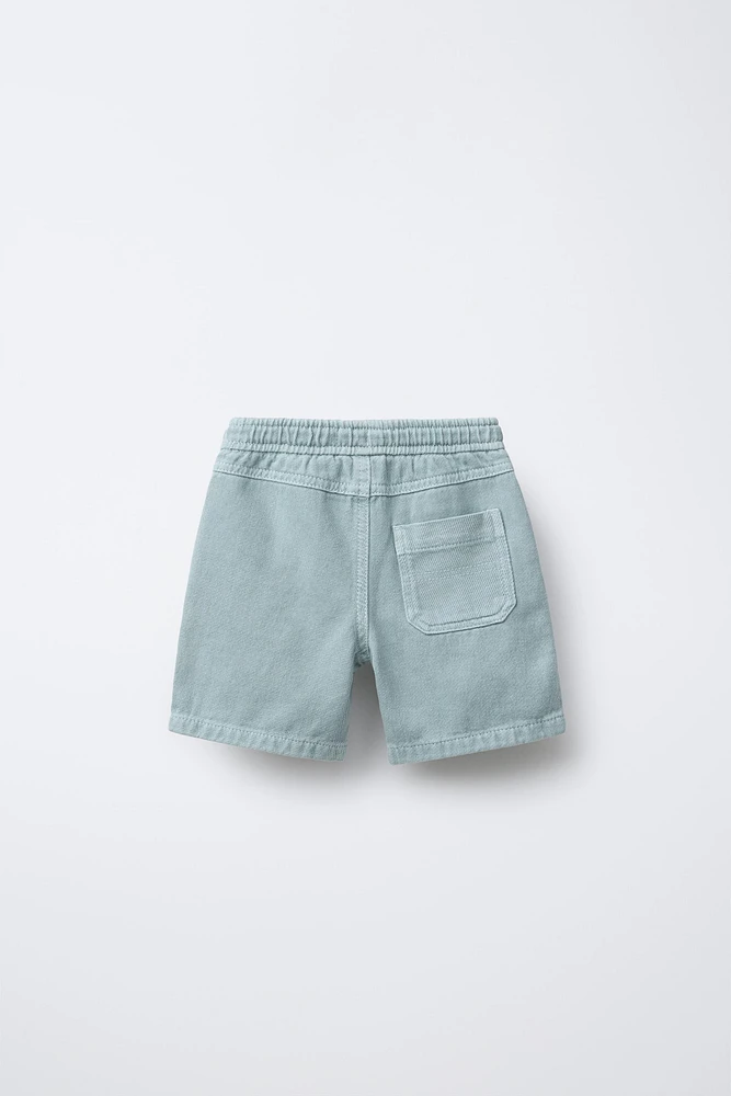 COMFY TWILL COTTON LINEN SHORTS