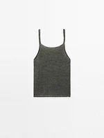 Faded strappy knit top