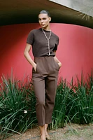 SOFT SHORT SLEEVE KNIT SWEATER
