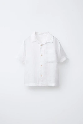 PLAIN 100% LINEN SHIRT