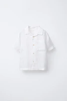 CHEMISE UNIE 100 % LIN