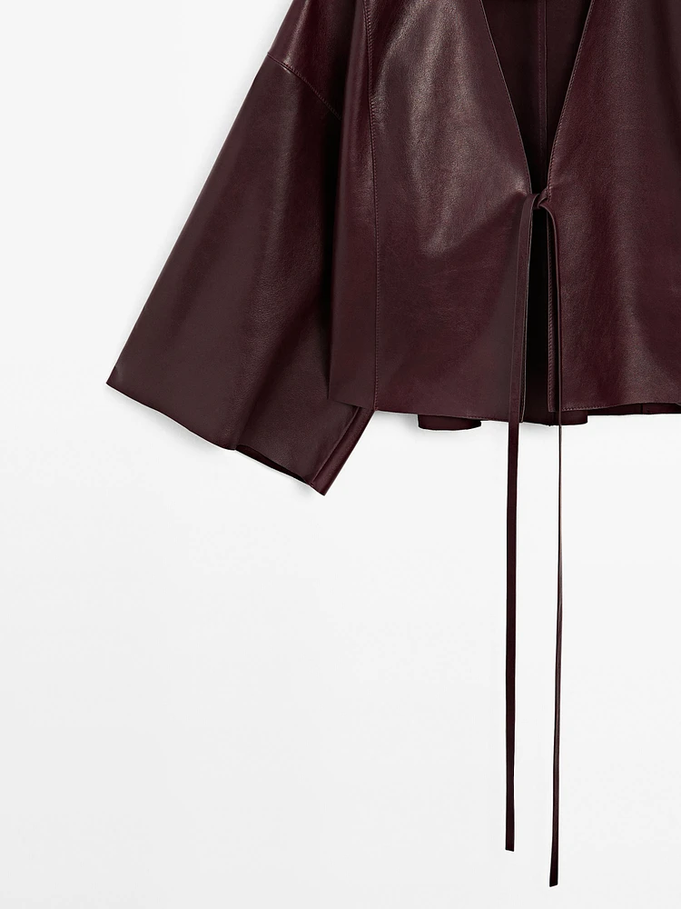 Kimono col V cuir nappa - STUDIO