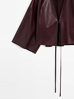 Kimono col V cuir nappa - STUDIO