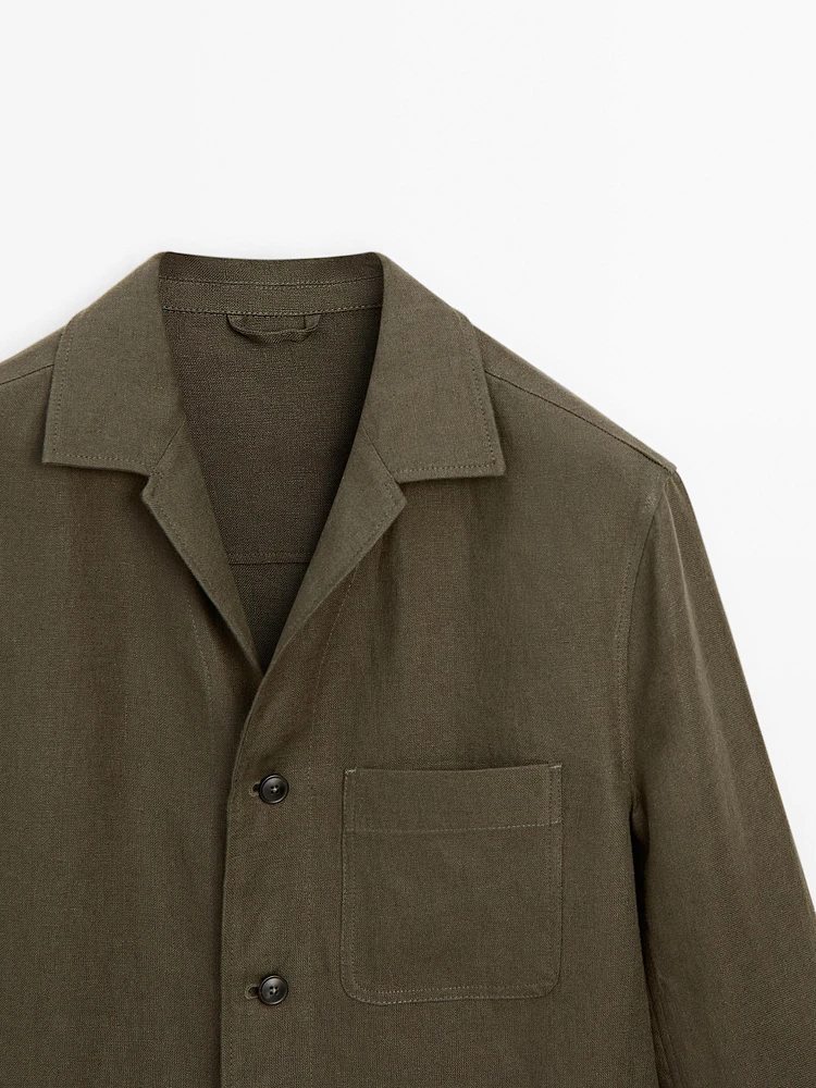 100% linen co-ord overshirt