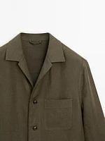 100% linen co-ord overshirt