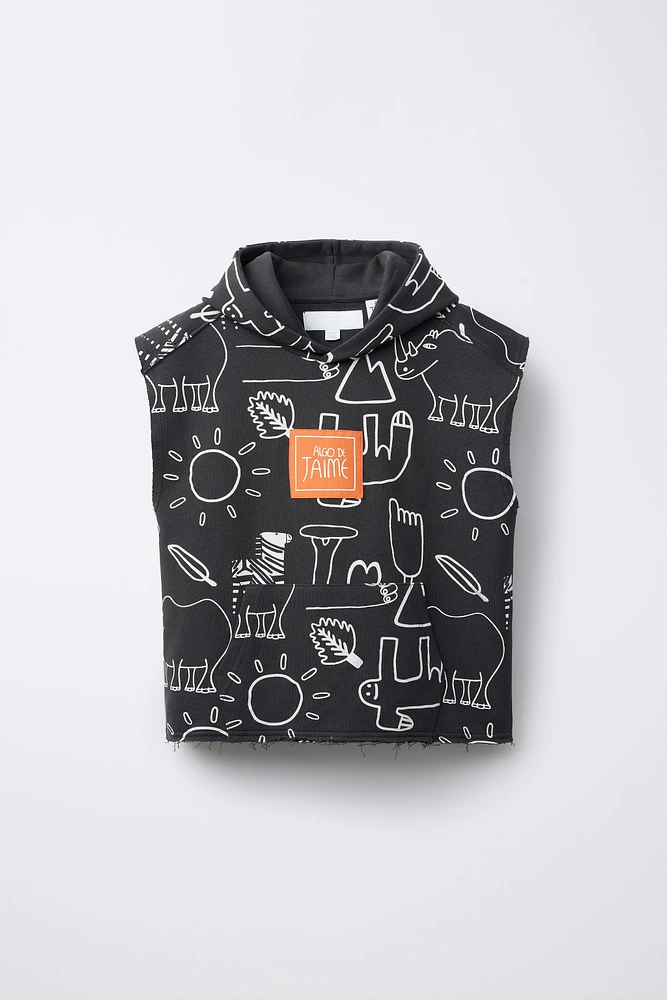 ALL-OVER ALGO DE JAIME © PRINT HOODED VEST