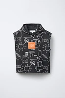 ALL-OVER ALGO DE JAIME © PRINT HOODED VEST