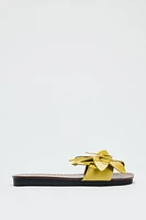 LEATHER FLORAL SANDALS