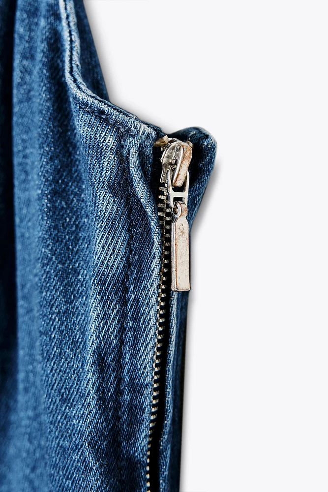 ROBE MI-LONGUE EN JEAN TRF