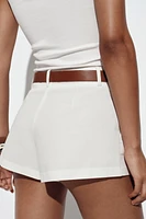 BELTED FLOWY SHORTS