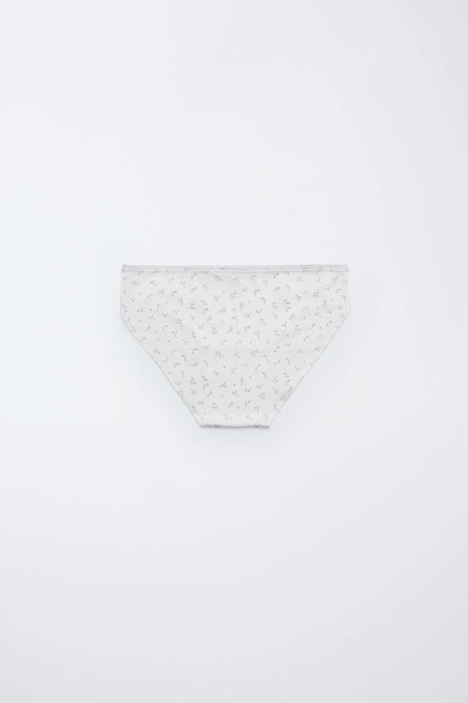 6-14 ANS/ LOT DE SIX CULOTTES IMPRIMÉES