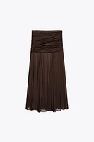 ZW COLLECTION SEMI-SHEER DRAPED SKIRT