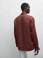 100% linen slim fit shirt