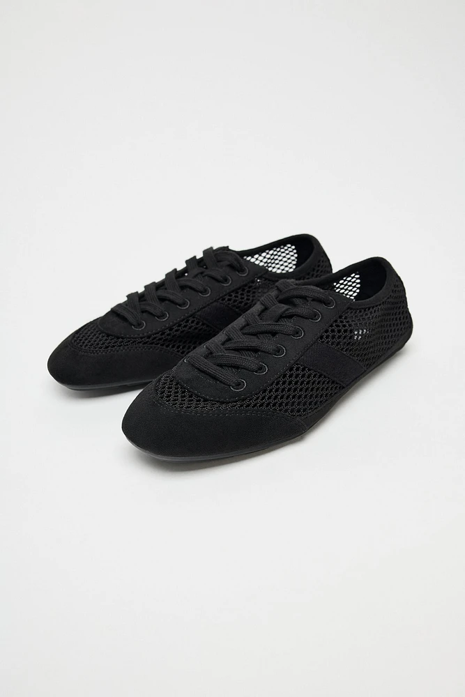 MESH DERBY SHOES