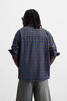 COTTON - LINEN PLAID SHIRT