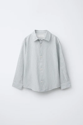 CHEMISE À RAYURES CONTENANT DU LIN