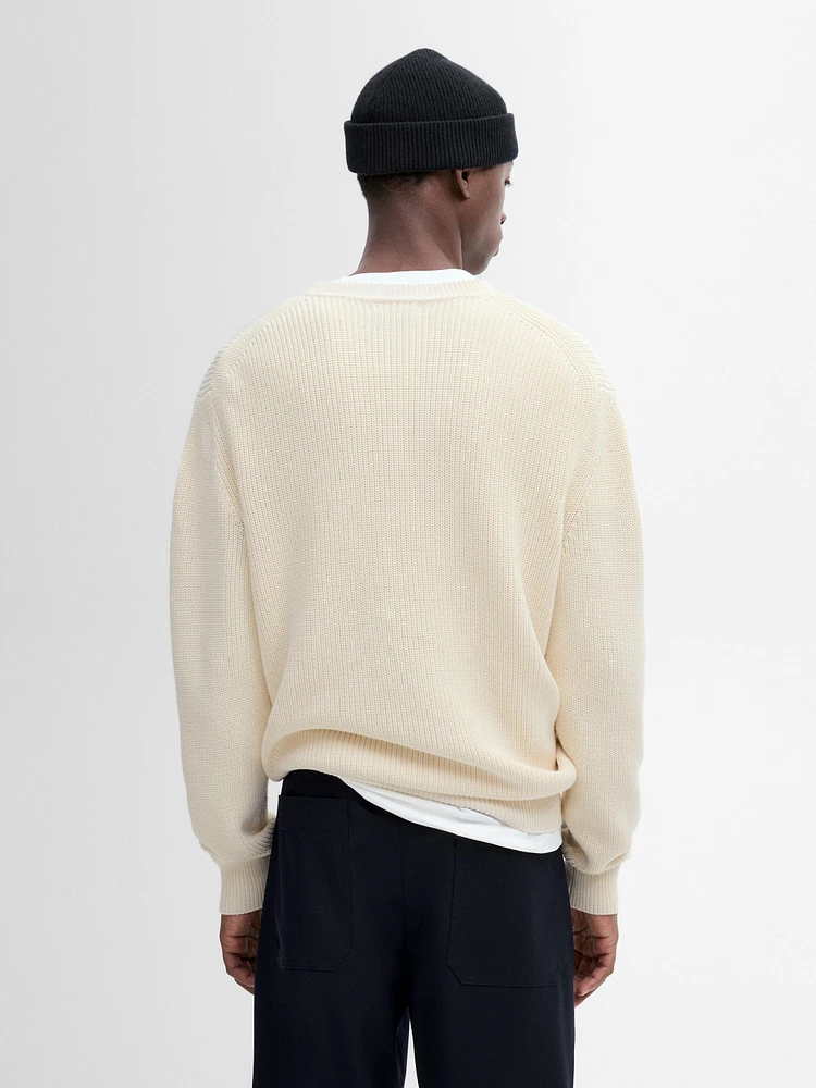 100% cotton knit sweater