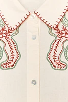 ZW COLLECTION EMBROIDERED SHIRT