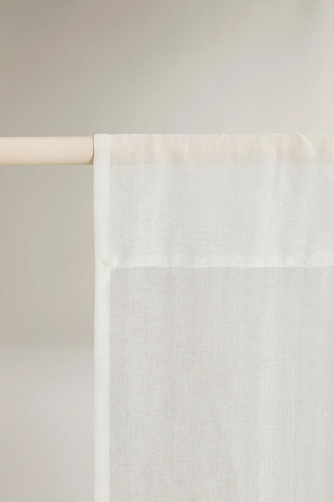 LOW OPACITY DOUBLE-WIDTH SHEER CURTAIN
