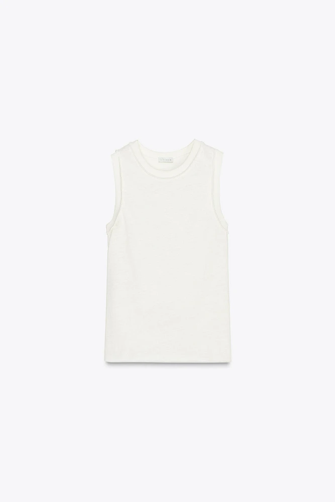 SLEEVELESS COTTON TOP