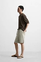STRIPED JACQUARD SHORTS