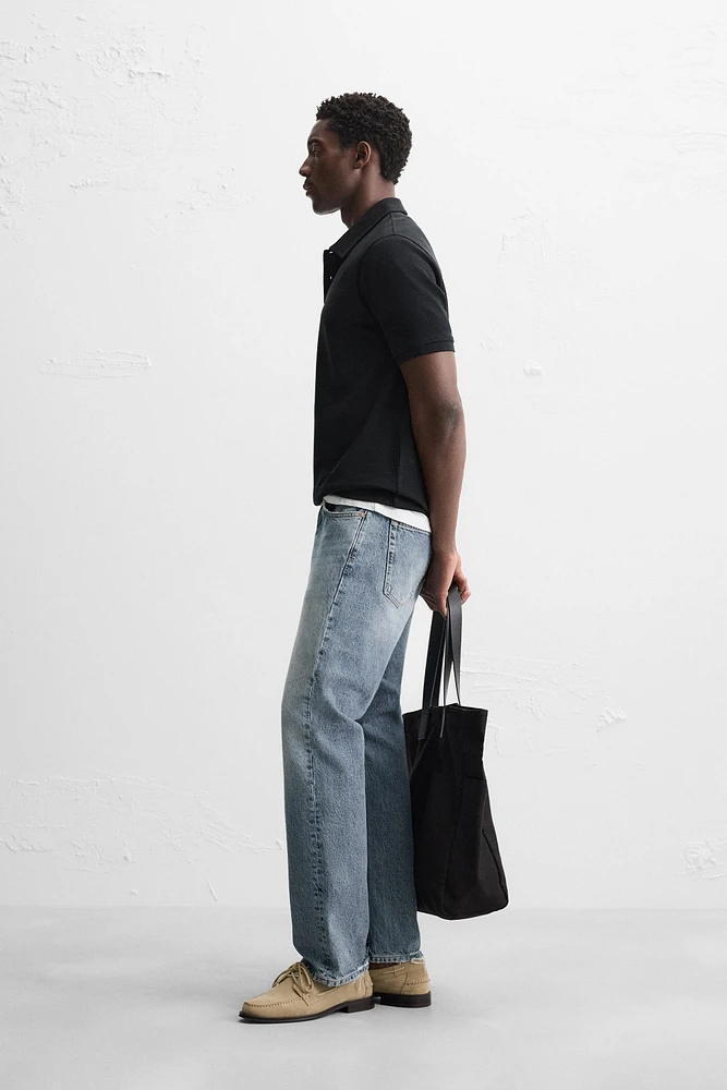 BASIC TEXTURED POLO SHIRT