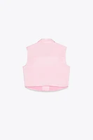 SATIN EFFECT CROP TOP