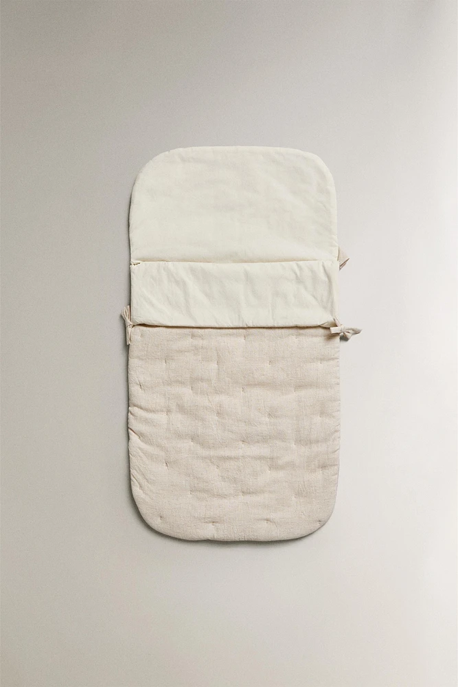CHILDREN’S LINEN POPLIN CARRYCOT BABY WRAP