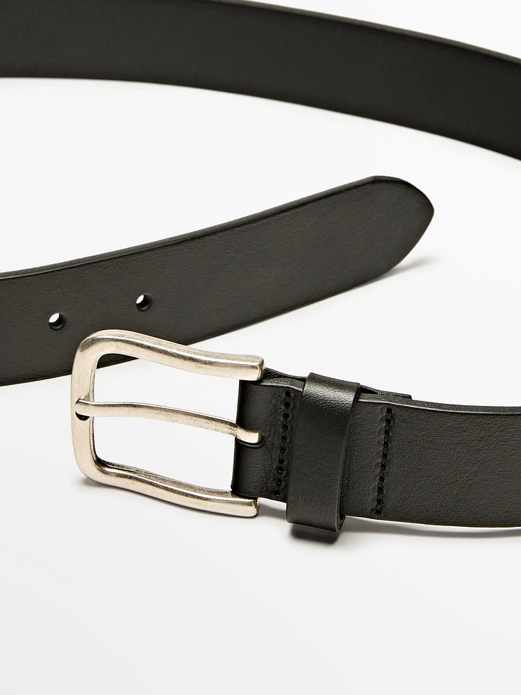 Soft nappa leather belt