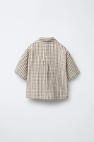 TEXTURED PLAID SHIRT