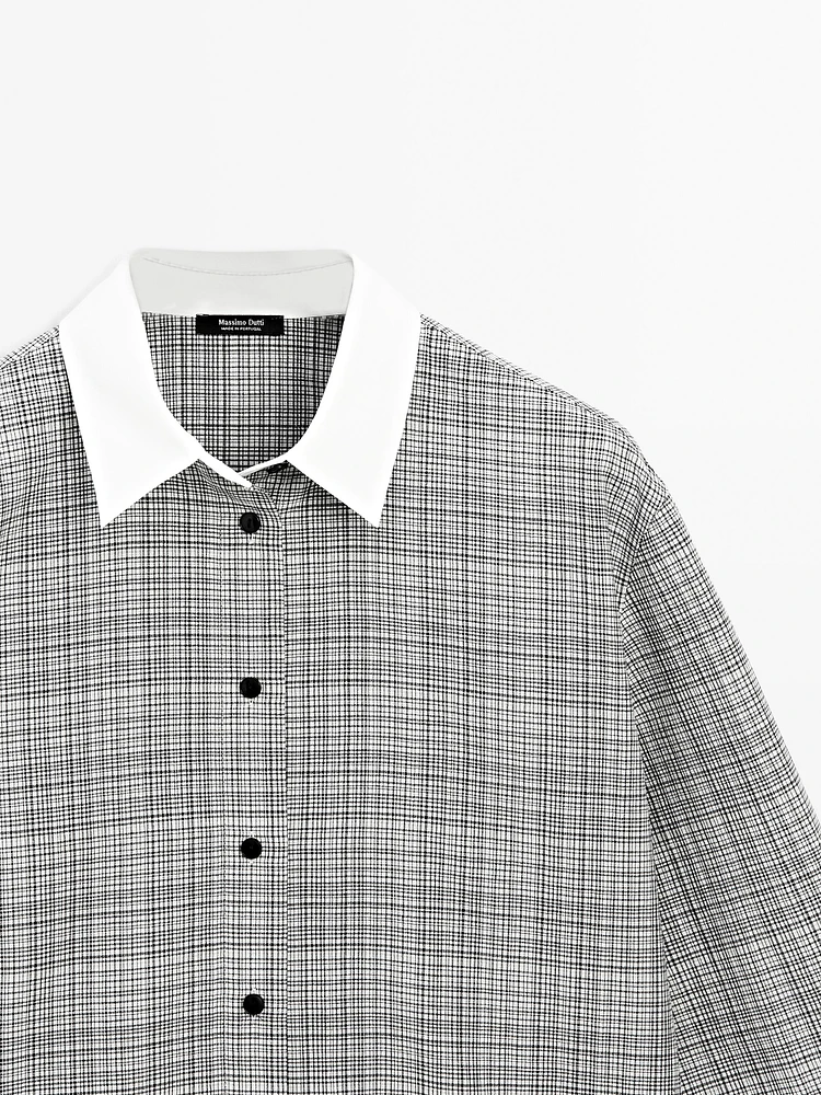Chemise à carreaux coton mélangé