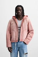 VESTE DÉLAVÉE À CAPUCHE