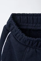 PANTALON DROIT EN MOLLETON À INSCRIPTION