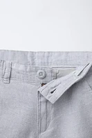 BERMUDA STYLE CHINO CONTENANT DU LIN