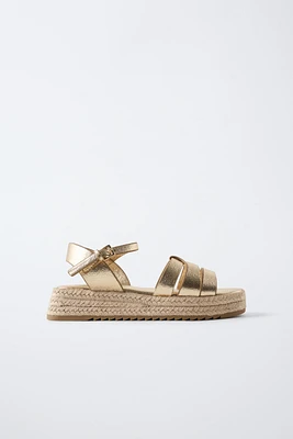 TRIPLE STRAP PLATFORM SANDALS
