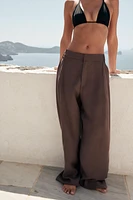 PANTALON DOUBLE PLI PATTES DE BOUTONNAGE