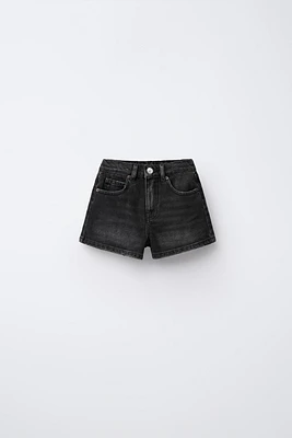 SHORT EN DENIM AVEC PIÈCES ÉTOILES ANIMAL PRINT