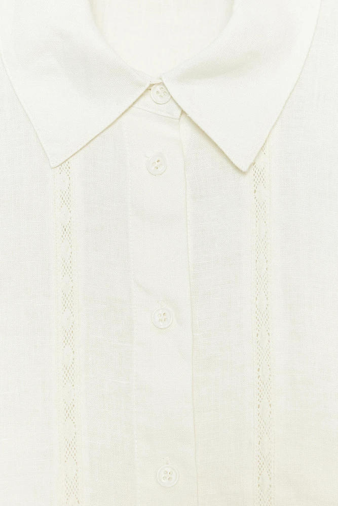CHEMISE LIN 100 % ENTRE-DEUX ZW COLLECTION