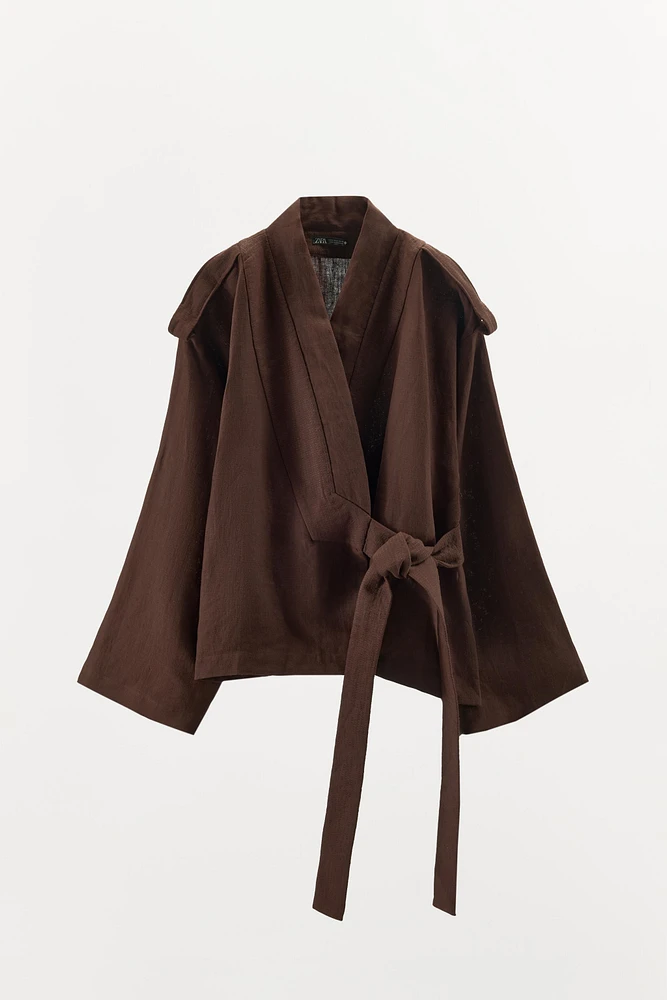 LIMITED EDITION 100% LINEN KIMONO JACKET